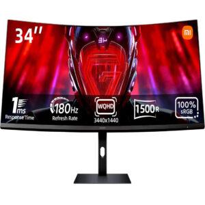 Xiaomi Gaming Monitor G34WQI 34″ Curved 3440 x 1440p 180Hz 1MS response time – Black