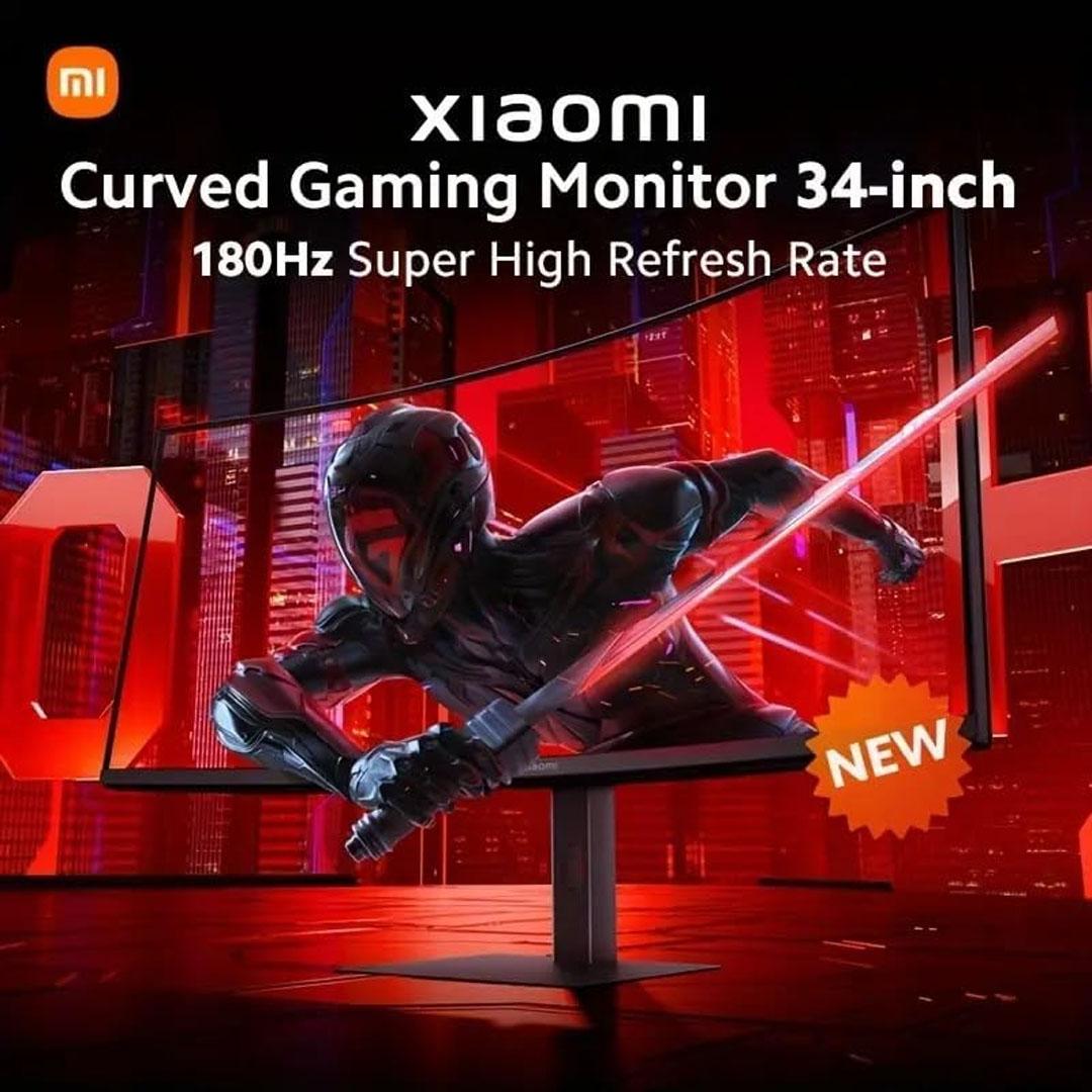 Xiaomi Gaming Monitor G34WQI 34" Curved 3440 x 1440p 180Hz 1MS response time - Black - Image 5