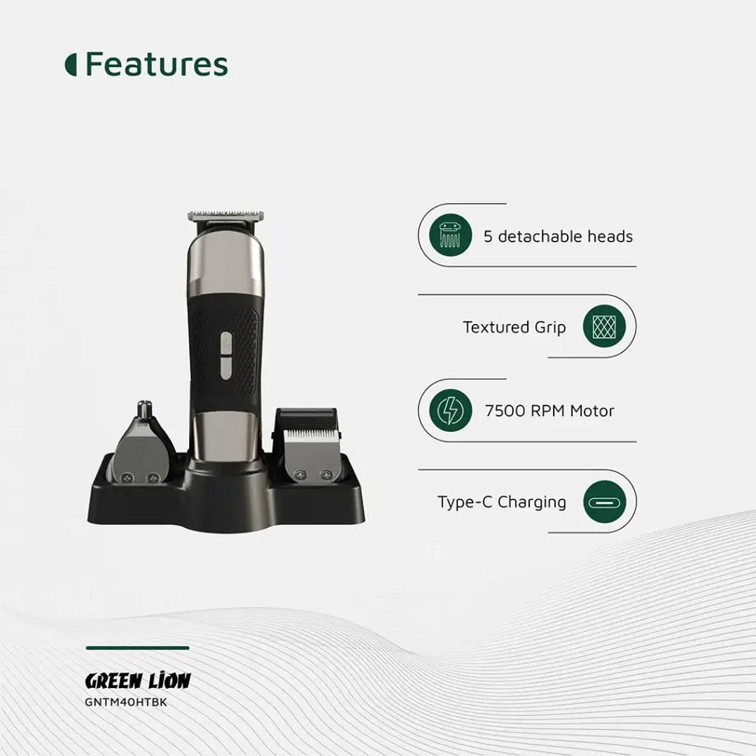 Green Lion Trim Master 5-in-1 Trimmer GL-TM40 - Black - Image 2
