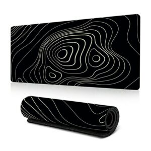 Rubber Gaming Mousepad 30cm x 70cm - Black/White
