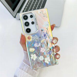 Samsung Galaxy S25 Ultra PC+TPU Protective Laser Flower Pattern Cover – AH5