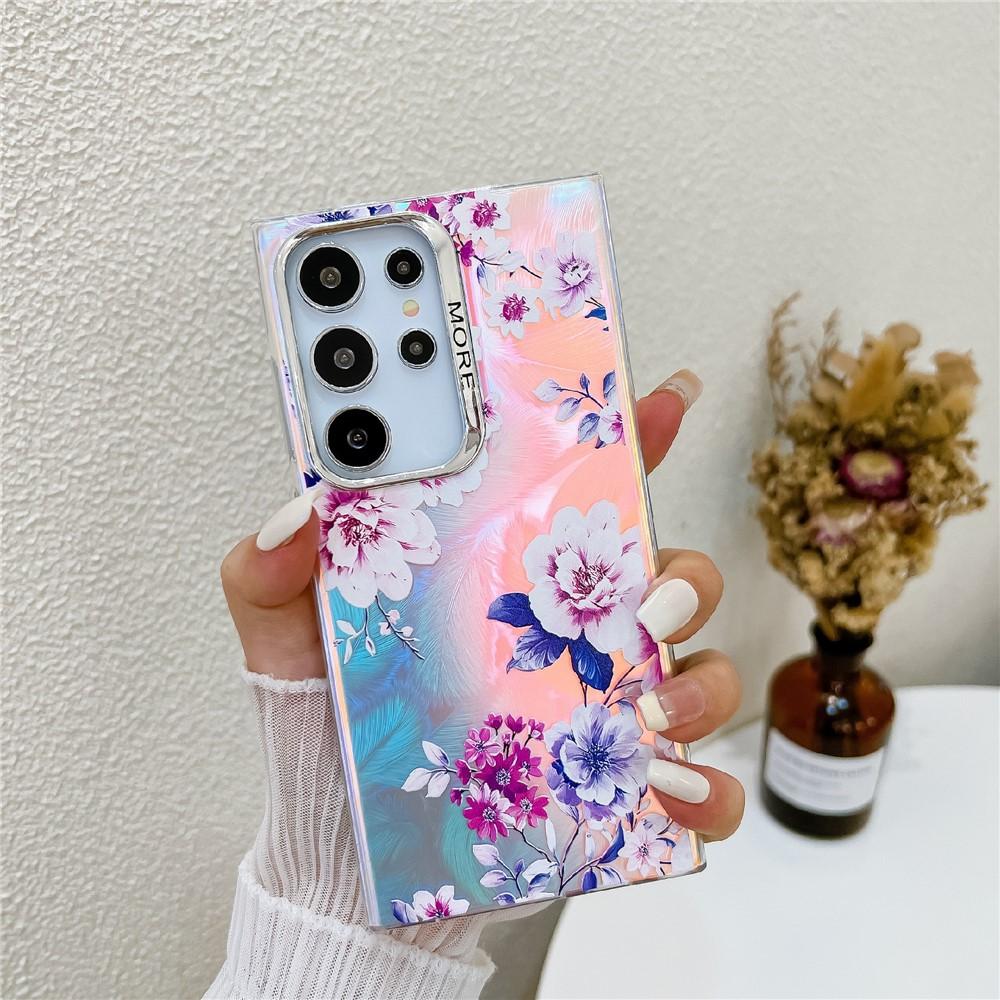 Samsung Galaxy S25 Ultra PC+TPU Protective Laser Flower Pattern Cover - AH11