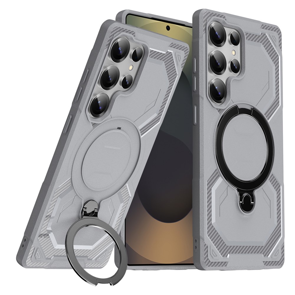 Samsung Galaxy S25 Ultra MagSafe Kickstand TPU + PC Cover - Grey - Image 7