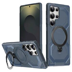 Samsung Galaxy S25 Ultra MagSafe Kickstand TPU + PC Cover – Navy Blue