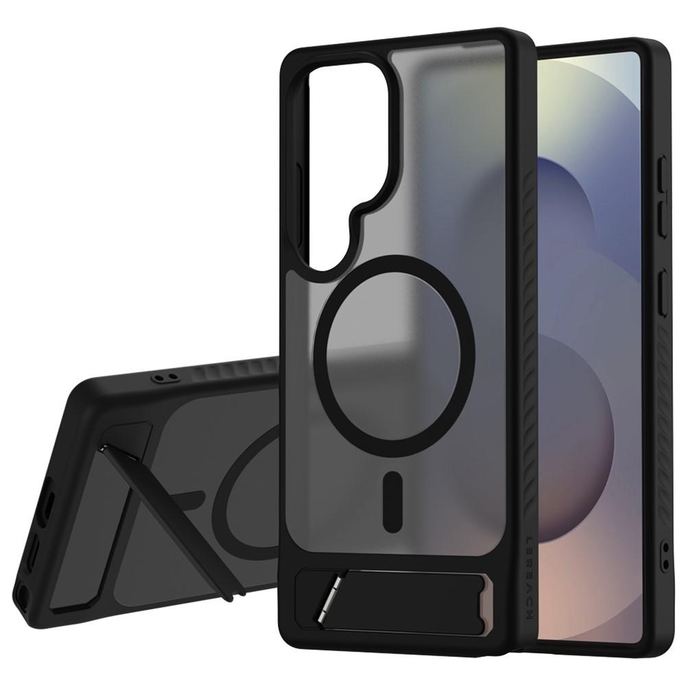 Samsung Galaxy S25 Ultra LEREACH Le-Chic Series MagSafe Kickstand TPU + PC Cover - Black