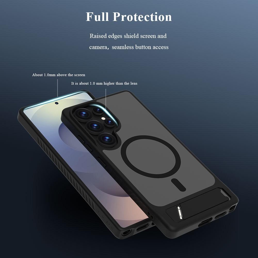 Samsung Galaxy S25 Ultra LEREACH Le-Chic Series MagSafe Kickstand TPU + PC Cover - Black - Image 15