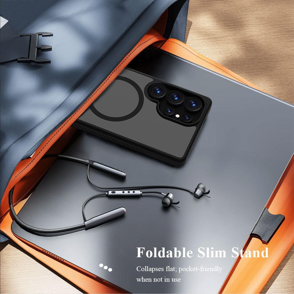 Samsung Galaxy S25 Ultra LEREACH Le-Chic Series MagSafe Kickstand TPU + PC Cover - Black - Image 13