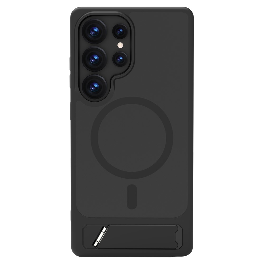 Samsung Galaxy S25 Ultra LEREACH Le-Chic Series MagSafe Kickstand TPU + PC Cover - Black - Image 7