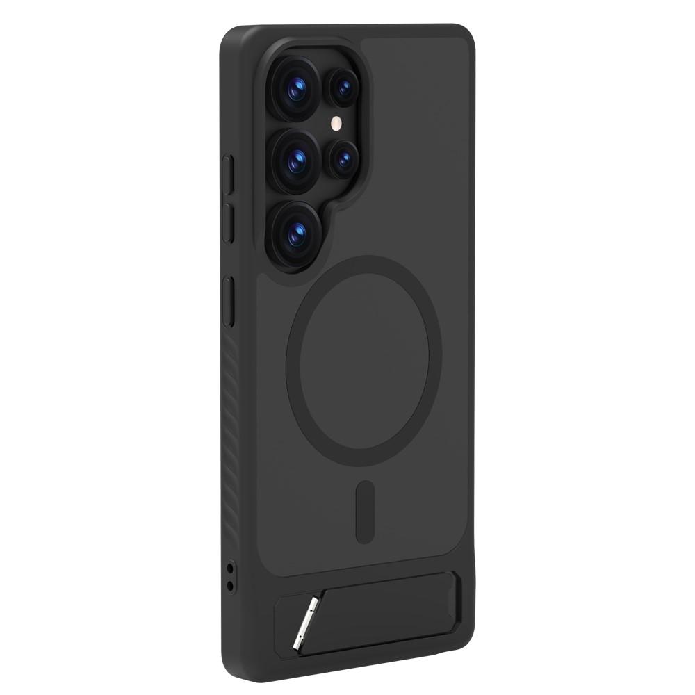 Samsung Galaxy S25 Ultra LEREACH Le-Chic Series MagSafe Kickstand TPU + PC Cover - Black - Image 4