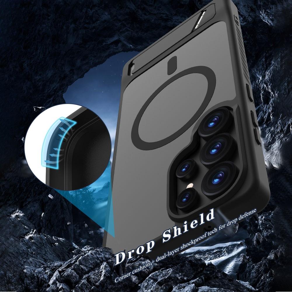 Samsung Galaxy S25 Ultra LEREACH Le-Chic Series MagSafe Kickstand TPU + PC Cover - Black - Image 2