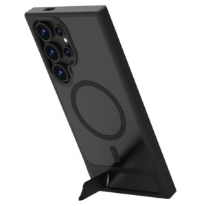 Samsung Galaxy S24 Ultra LEREACH Le-Chic Series MagSafe Kickstand TPU + PC Cover – Black