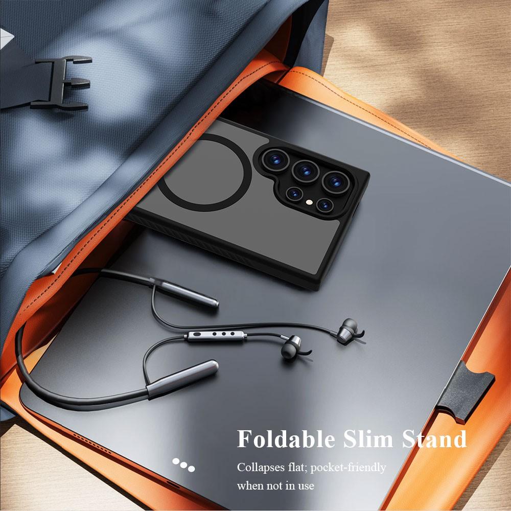 Samsung Galaxy S24 Ultra LEREACH Le-Chic Series MagSafe Kickstand TPU + PC Cover - Black - Image 13