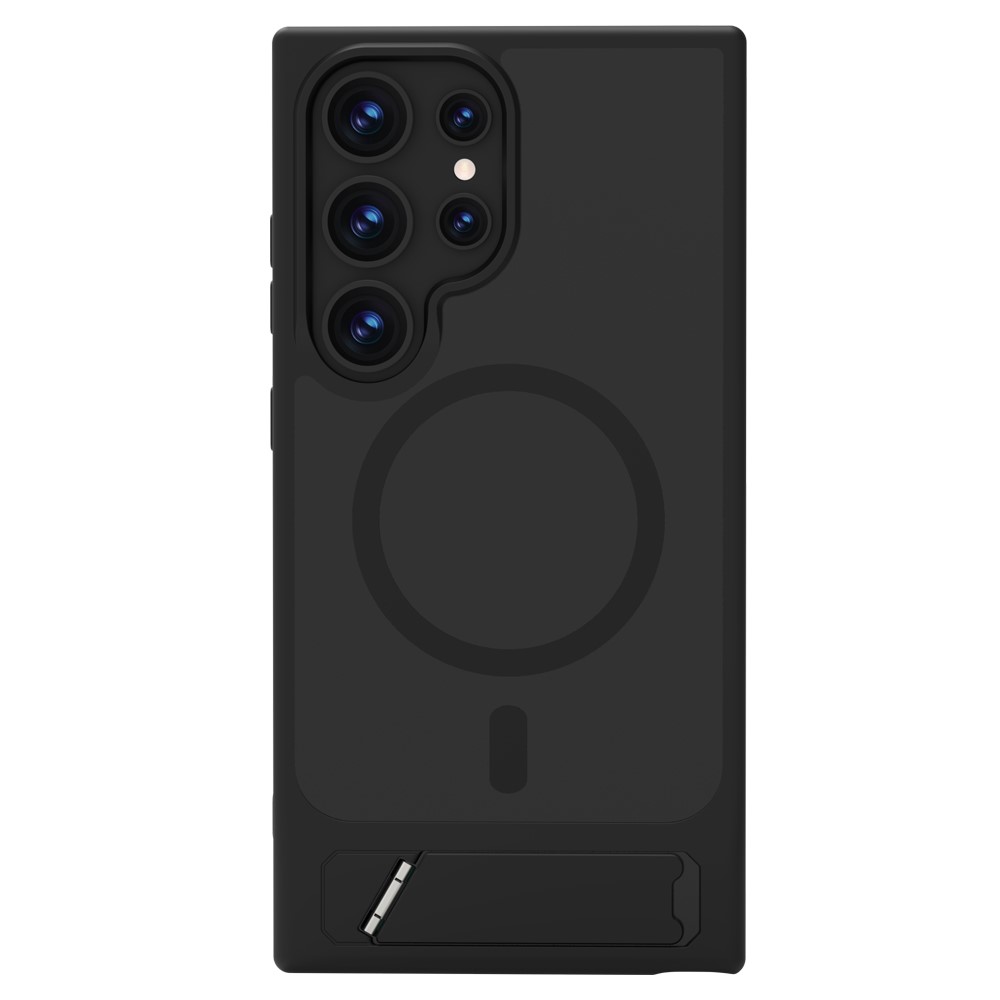 Samsung Galaxy S24 Ultra LEREACH Le-Chic Series MagSafe Kickstand TPU + PC Cover - Black - Image 8