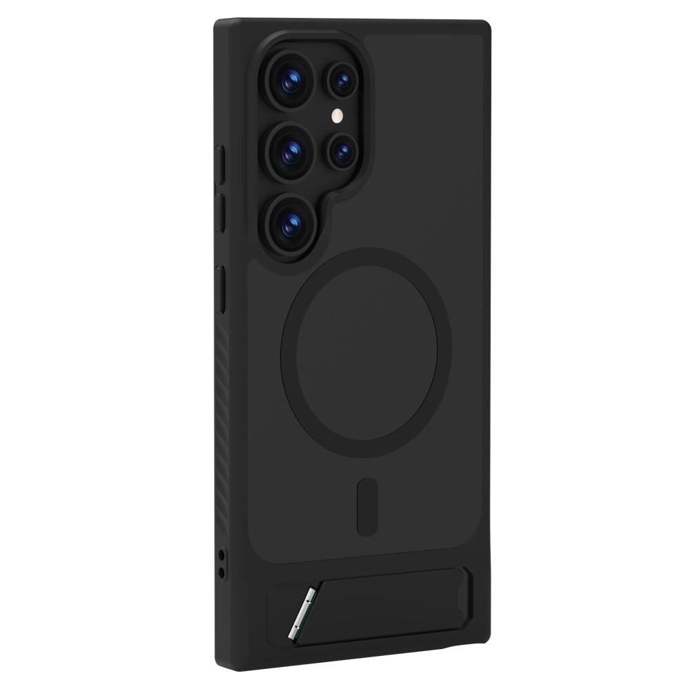 Samsung Galaxy S24 Ultra LEREACH Le-Chic Series MagSafe Kickstand TPU + PC Cover - Black - Image 7