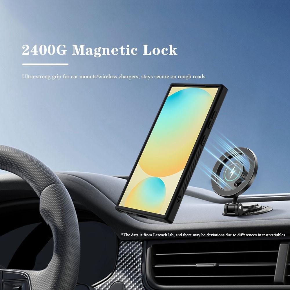 Samsung Galaxy S24 Ultra LEREACH Le-Chic Series MagSafe Kickstand TPU + PC Cover - Black - Image 2