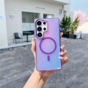 Samsung Galaxy S25 Ultra MagSafe Color Changing TPU Cover – Purple