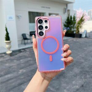 Samsung Galaxy S25 Ultra MagSafe Color Changing TPU Cover – Pink