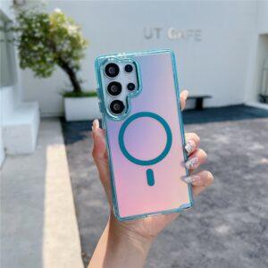 Samsung Galaxy S25 Ultra MagSafe Color Changing TPU Cover – Navy Blue