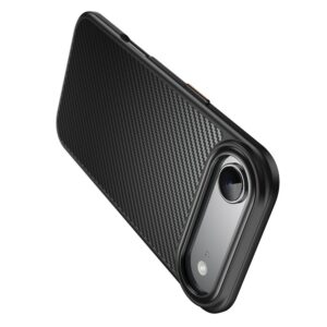 iPhone Air MagSafe Carbon Fiber Texture PC + TPU Cover – Black