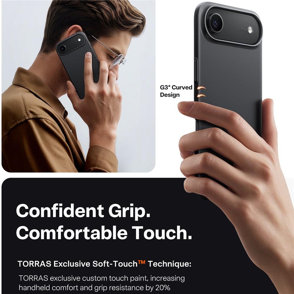 iPhone Air TORRAS Slimfit Mag Series MagSafe Hard PC Shockproof Cover - Black - Image 3