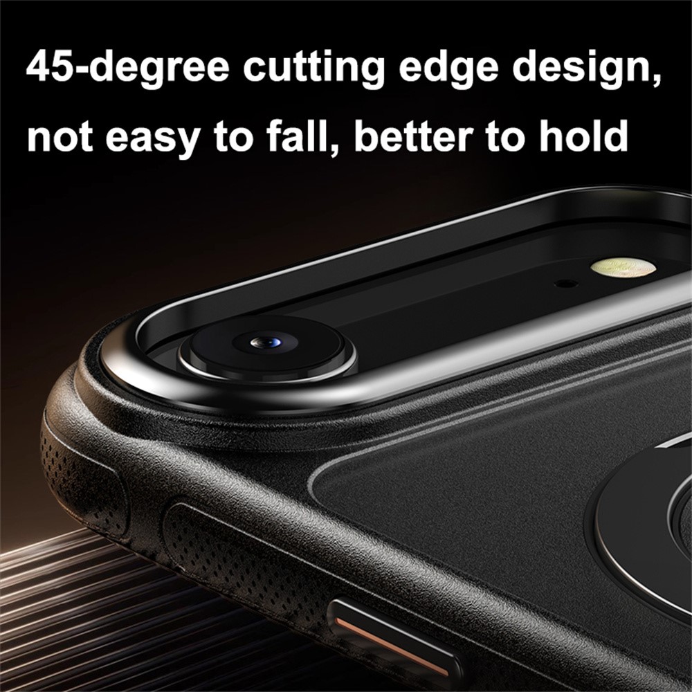 iPhone Air MagSafe Drop Proof TPU PC Kickstand Cover - Black - Image 2