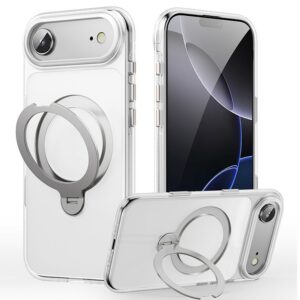 iPhone Air MagSafe Drop Proof TPU PC Kickstand Cover – Transparent