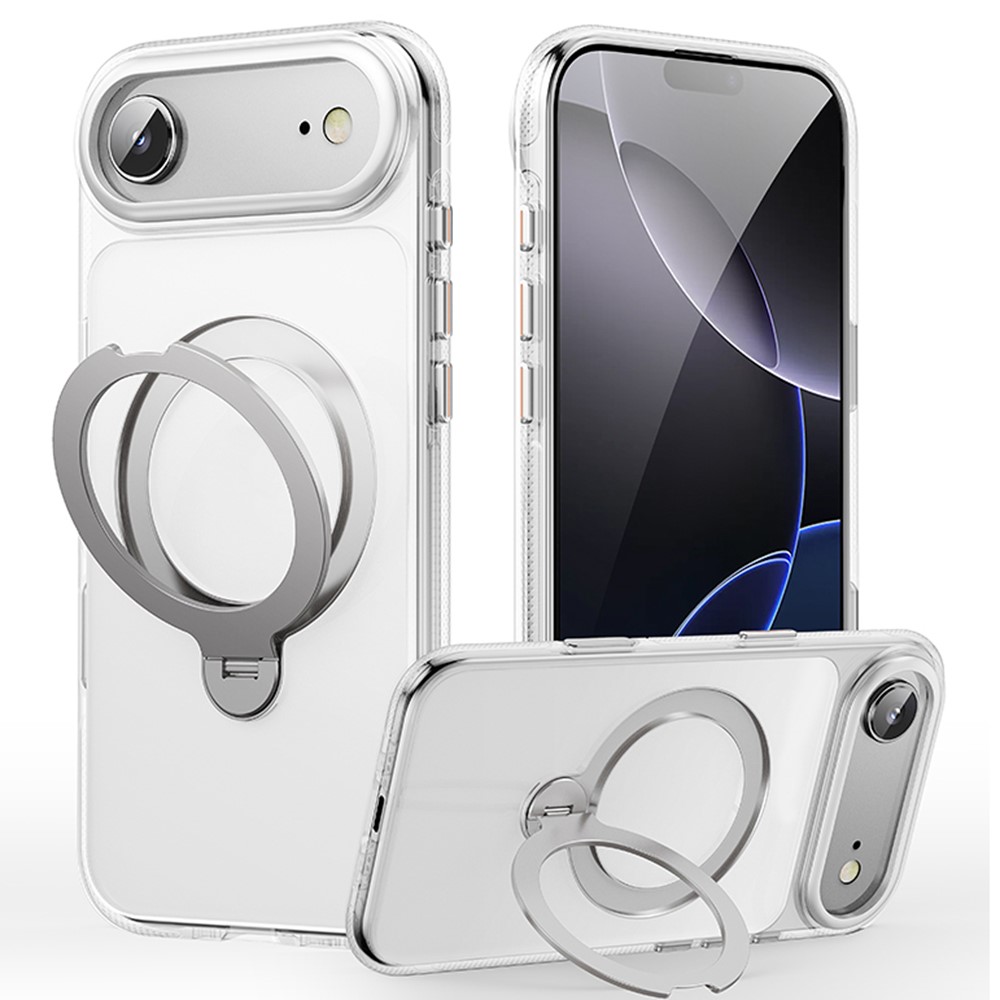 iPhone Air MagSafe Drop Proof TPU PC Kickstand Cover - Transparent