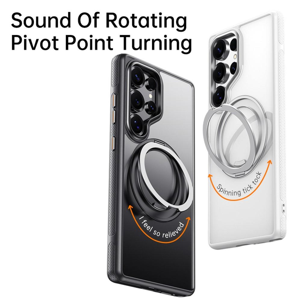 Samsung Galaxy S25 Ultra PC +TPU Magnetic Kickstand Cover - Matte Black - Image 5