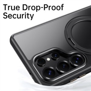 Samsung Galaxy S25 Ultra PC +TPU Magnetic Kickstand Cover – Matte Black