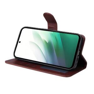 Xiaomi Redmi 15 5G ENKAY HAT PRINCE Leather Wallet Cover with Tempered Glass – Black