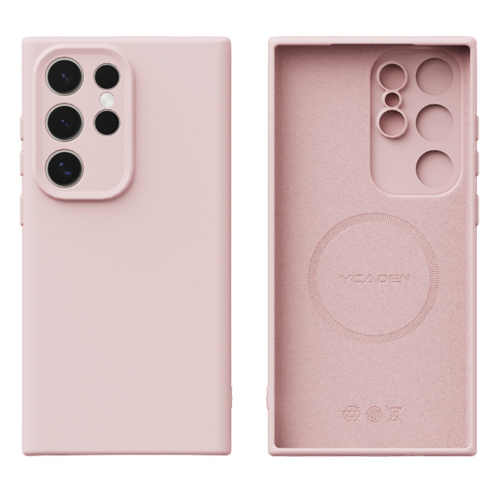 Samsung Galaxy S24 Ultra YCADEN MagSafe Precise Cutouts TPU Cover - Morandi Pink