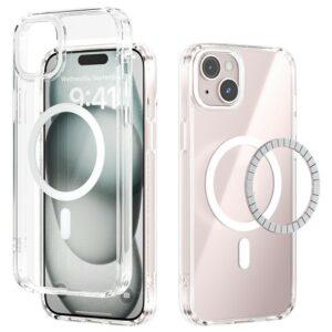 iPhone 15 ABEEL MagSafe Anti Scratch Clear TPU Cover – White