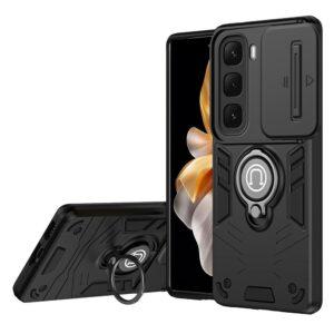 Infinix Hot 60i 4G Camshield Kickstand PC + TPU Cover – Black