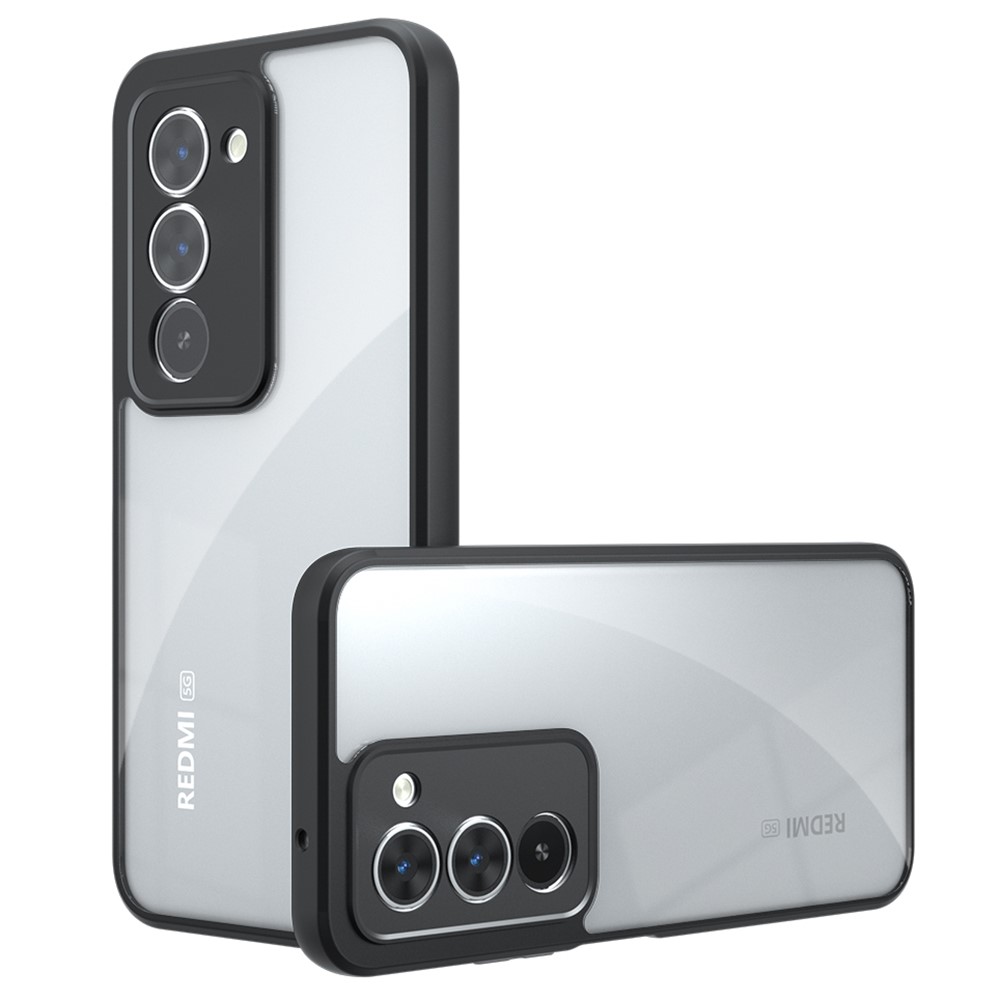 Xiaomi Redmi 15 4G/ 5G TPU + PC Shockproof Clear Cover - Black - Image 2