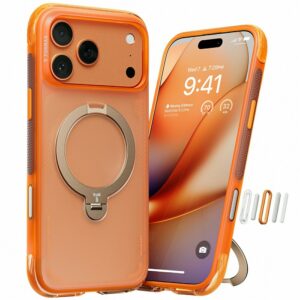 iPhone 17 Pro Max TORRAS Ostand Spin Air Kickstand MagSafe Shockproof Cover – Orange