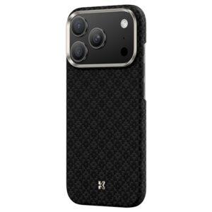 iPhone 17 Pro BENKS C1 Kevlar Aramid Fiber Diamond Texture Woven MagSafe Cover – Black