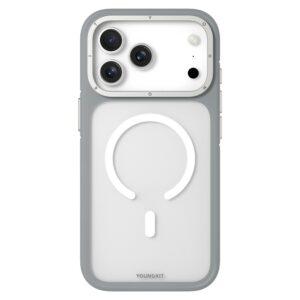 iPhone 17 Pro Max YOUNGKIT MagSafe Skin-Touch Matte PC + TPU Cover – Silver