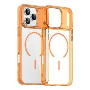 iPhone 17 Pro MagSafe TPU PC Clear Phone Cover – Orange