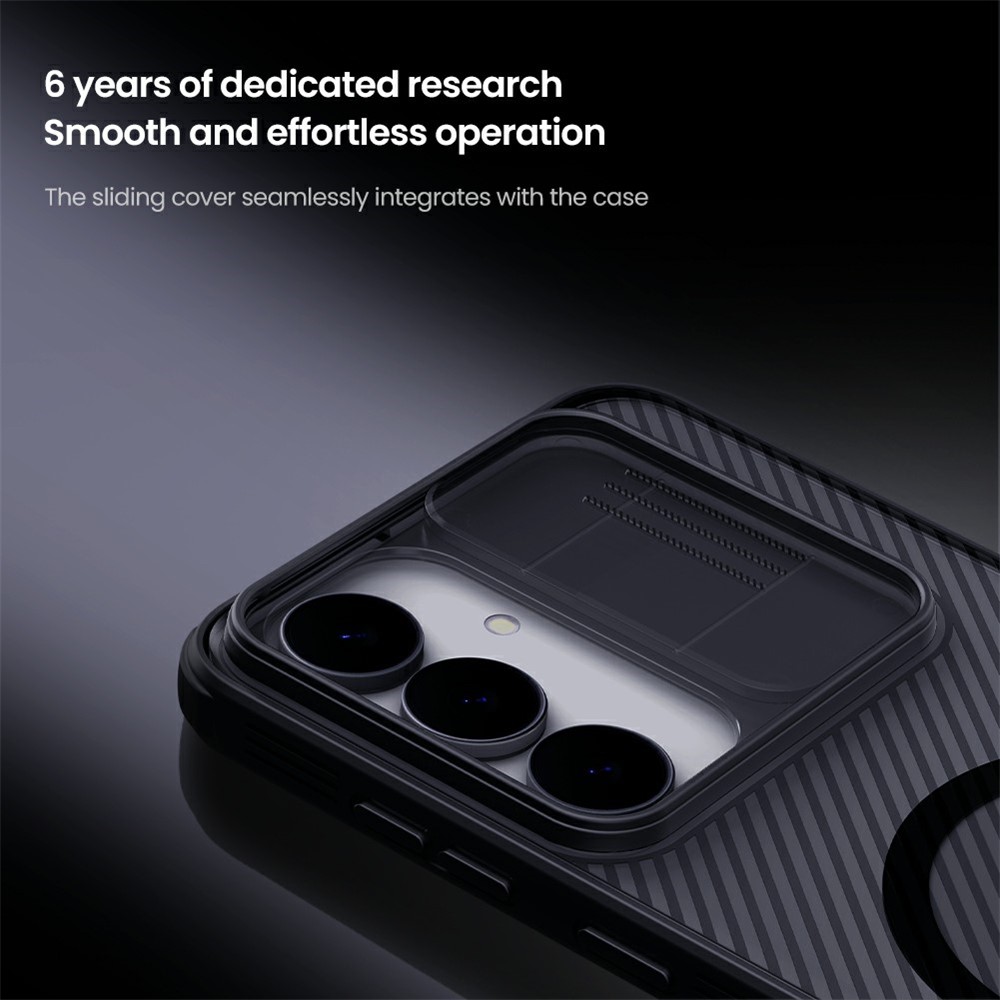 Samsung Galaxy S25 FE NILLKIN Camshield Pro Magnetic Series TPU + PC Clear Black - Image 3