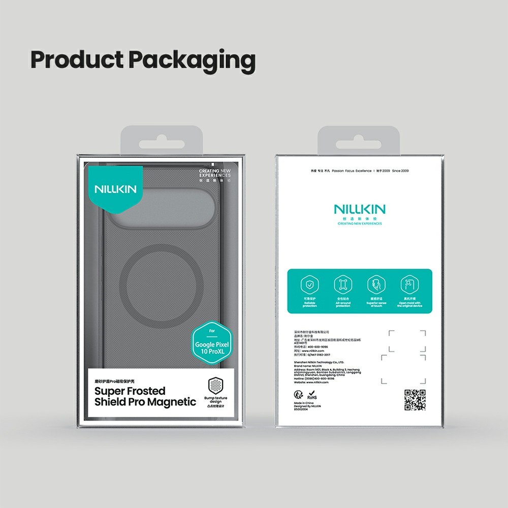Google Pixel 10 Pro XL NILLKIN Super Frosted Shield Pro Magsafe Clear Black Cover - Black - Image 9