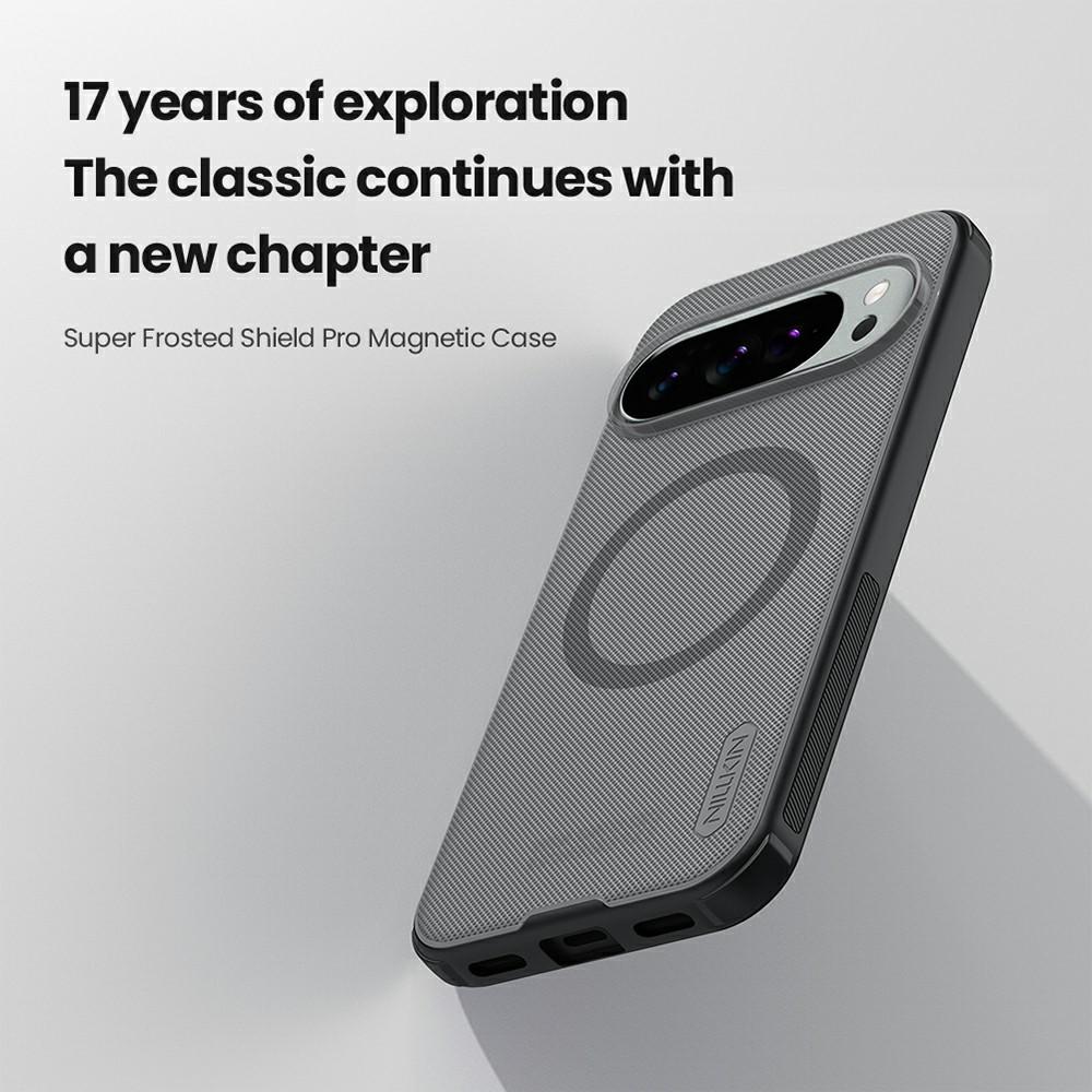 Google Pixel 10 Pro XL NILLKIN Super Frosted Shield Pro Magsafe Clear Black Cover - Black - Image 5