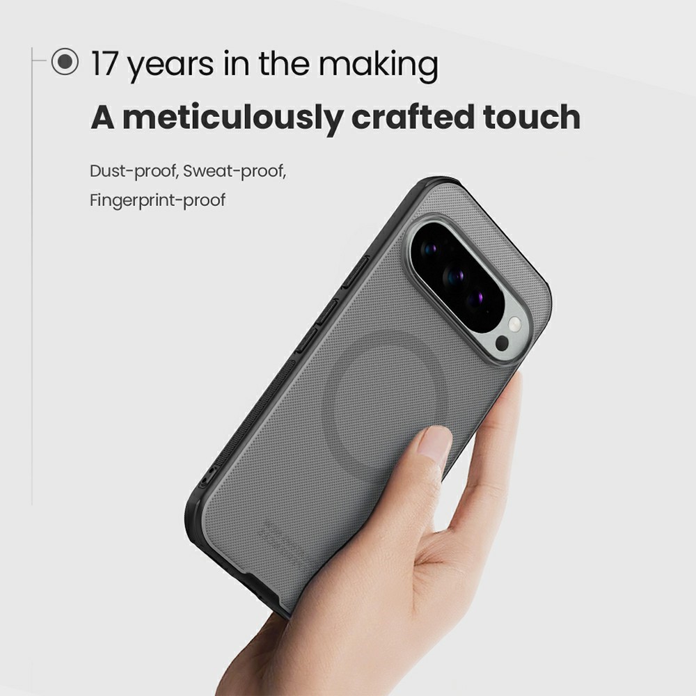 Google Pixel 10 Pro XL NILLKIN Super Frosted Shield Pro Magsafe Clear Black Cover - Black - Image 3