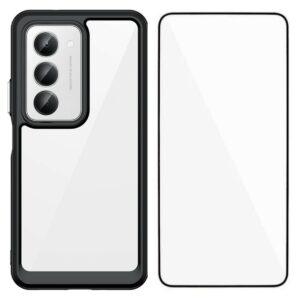 Xiaomi Redmi 15 4G / 5G WANLONFENG XC Series TPU Acrylic Cover with Tempered Glass – Black