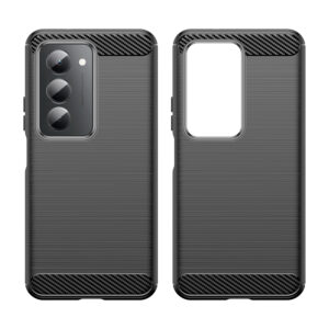 Xiaomi Redmi 15 4G / 5G WANLONFENG LS Series Brushed Texture TPU Cover with Tempered Glass – Black