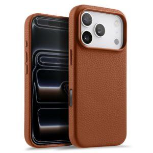 iPhone 17 Pro Max MELKCO Magsafe Genuine Leather+ PC Cover – Brown