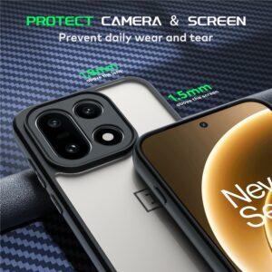 OnePlus 15 5G Shockproof PC + TPU Clear Back Cover – Black