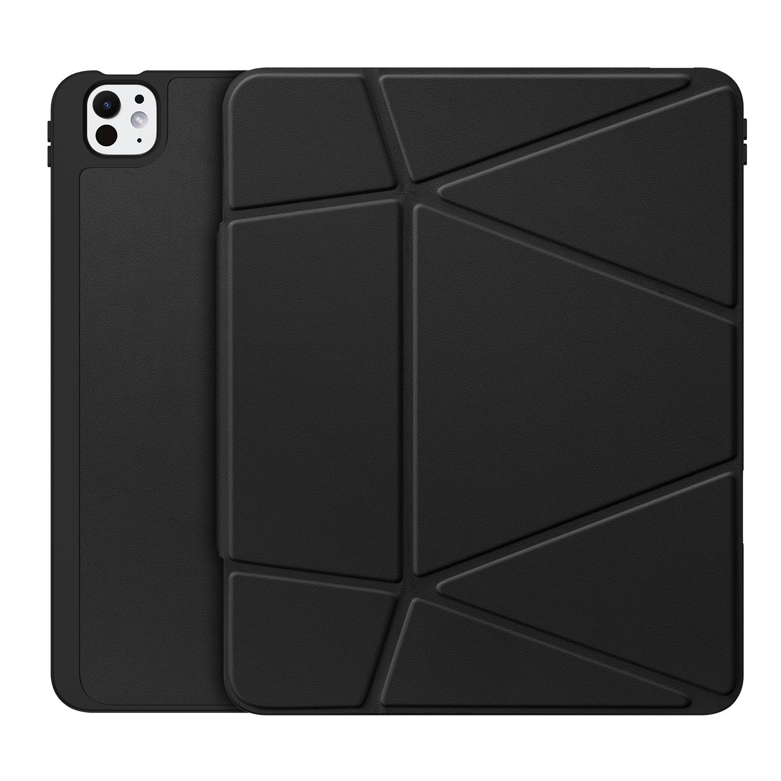 iPad Pro 13 (2024) DUX DUCIS Vers Series Multi-function Folding Stand Leather Cover - Black