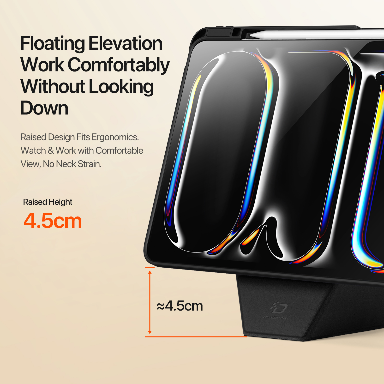 iPad Pro 13 (2024) DUX DUCIS Vers Series Multi-function Folding Stand Leather Cover - Black - Image 5