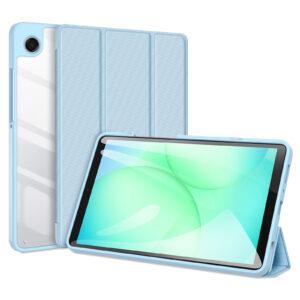 Samsung Galaxy Tab A11/Tab A9 DUX DUCIS TOBY Series Tri-fold Stand PU Leather Cover – Blue
