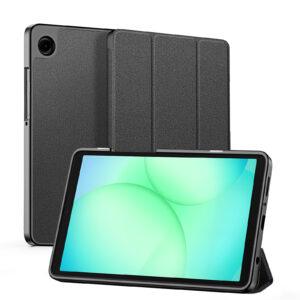 Samsung Galaxy Tab A11/Tab A9 DUX DUCIS Domo Series Tri-fold Stand PU Leather Cover – Black